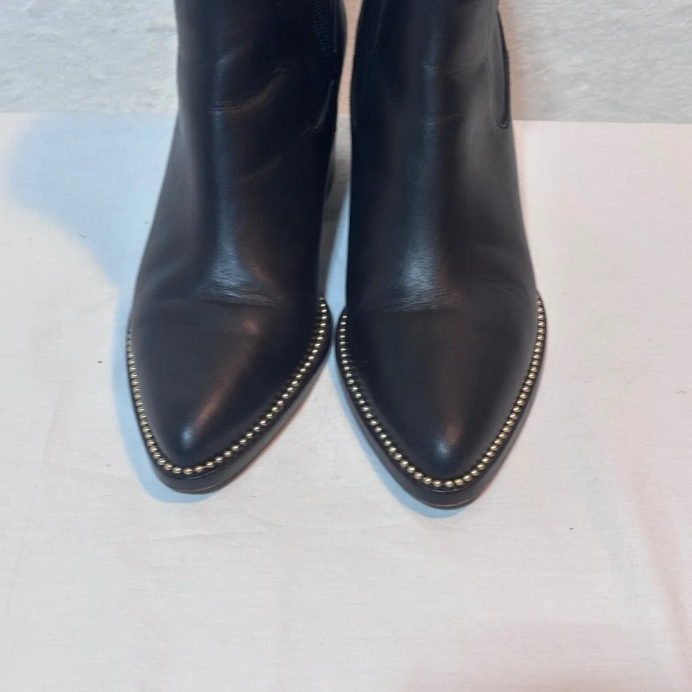 Coach Pell Leather Ankle Bootie in Black Size 9 Style G4847 - Picture 5 of 10